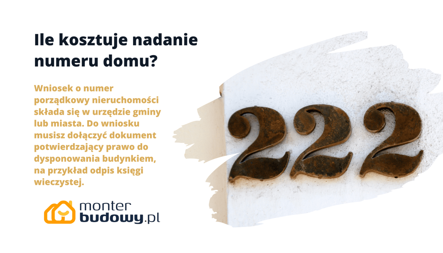 Ile kosztuje nadanie numeru domu? Ile trwa i gdzie złożyć wniosek