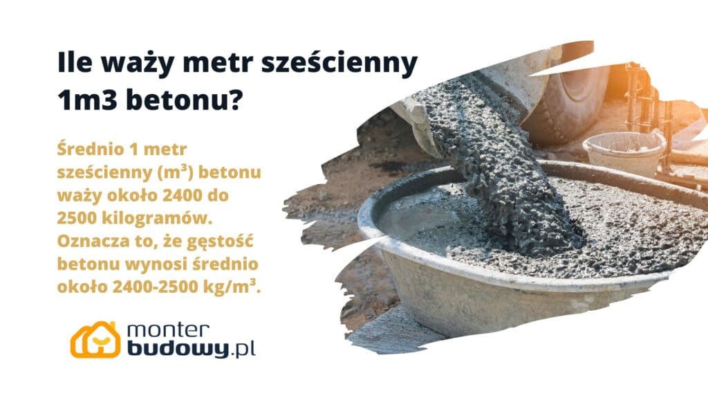 Ile waży metr sześcienny 1m3 betonu