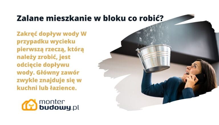 Zalane mieszkanie w bloku co robić