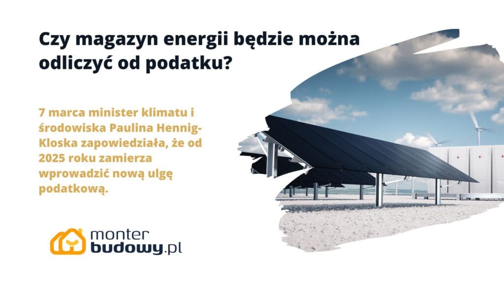 Czy magazyn energii będzie można odliczyć od podatku